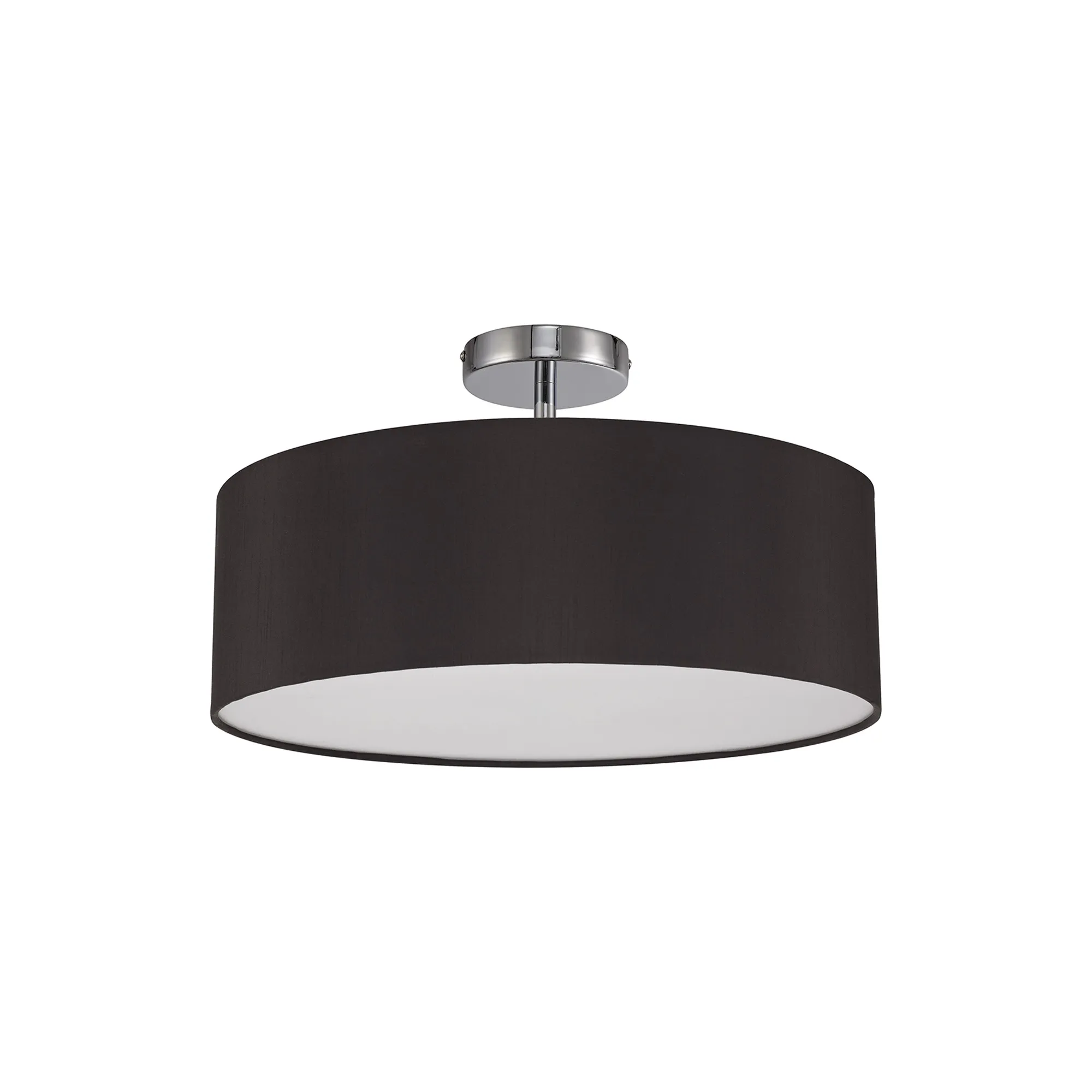 Baymont 45cm, Semi Flush 3 Light Polished Chrome, Black/White DK0695  Deco Baymont CH BL